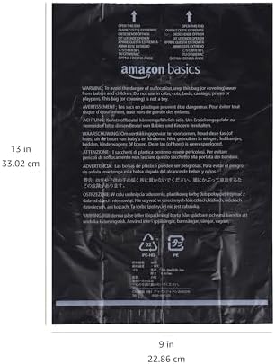 Amazon Basics Dog Poop Leak Proof Bags with Dispenser and Leash Clip, Unscented, 13" x 9", (60 Rolls), 900 Count (Pack of 6)