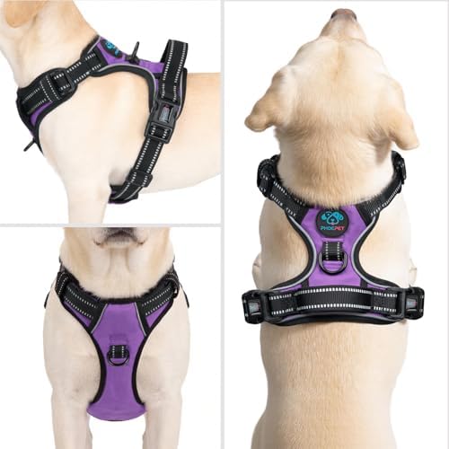 PHOEPET No Pull Dog Harness Medium Reflective Front Clip Puppy Vest