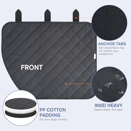 ALLANSING Large Tall Dog Car Door Protector 2-Pack, Protects Doors from Dog Scratches, 900D Heavy Duty Thick Fabric, Window Roll Compatible & No Tint Damage, Secure Fit for Large Cars/SUVs/Trucks