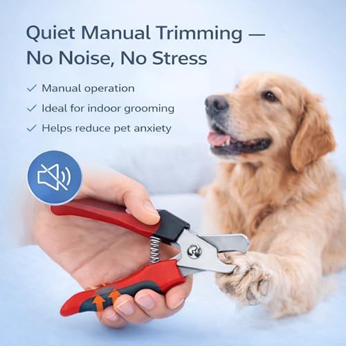 Dog & Cat Nail Clippers & Trimmers - Extra Sharp Dog Clippers with Stainless Steel Blades & Safety Guard to Avoid Overcutting - Ergonomic Cat Nail Clippers with Non-Slip Grip & Lock Feature