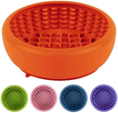 Dog Slow Feeder Lick Bowl, Freeze Lick Mat with Suction Cup