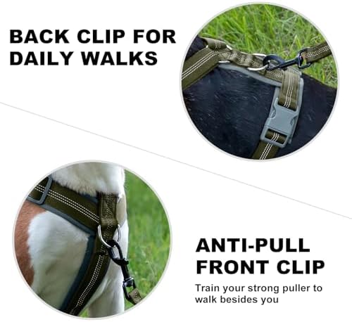 Plutus Pet No Pull Dog Harness, Adjustable Nylon Harness with Soft Padding