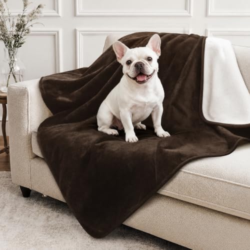 LOOBANI Waterproof Puppy Blanket for Dog Crate, 30"x40", Coffee