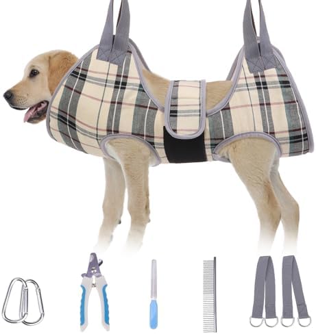 BEAUTYZOO Large Dog Grooming Hammock Harness, Nail Trim Restraint Sling, L