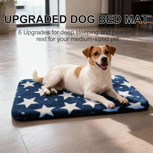 Dog Crate Pad Washable Cat Dog Pet Bed for Crate kennel Medium Mat 30inBlue