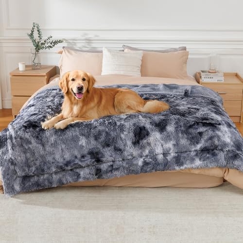 Luciphia Calming Waterproof Dog Blanket, Reversible Faux Fur Pet Blanket