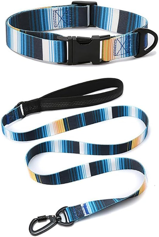 Dog Collar and Leash Set for Dogs Walking Bohemia Ethnic Style
