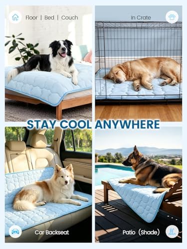 Mora Pets Dog Cooling Mat Pet Cooling Pad for Large Dogs & Cats Q-Max>0.5