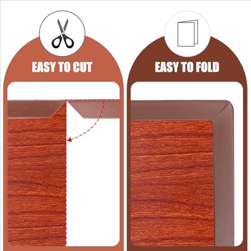 Rubber Edge Trim, Flexible Edge Banding, 5/8"(16mm) U Channel Furniture Edge Protector, Self Adhesive Edge Guards for Plywood, Wood, Glass Parts, 20Ft, Brown Color