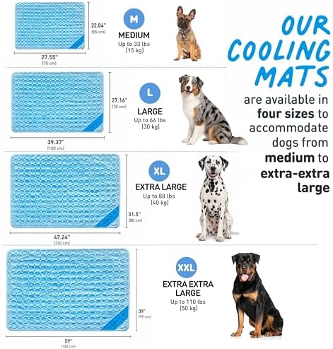 INSPECTOR TAIL Dog Cooling Mat, Indoor & Outdoor, Large Self Cooling Pad