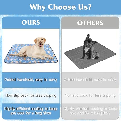 55.1"x40.2" Foldable Dog Cooling Mat, Washable Cooling Mat for Dogs, Soft Blanket for Dogs and Cats, Large