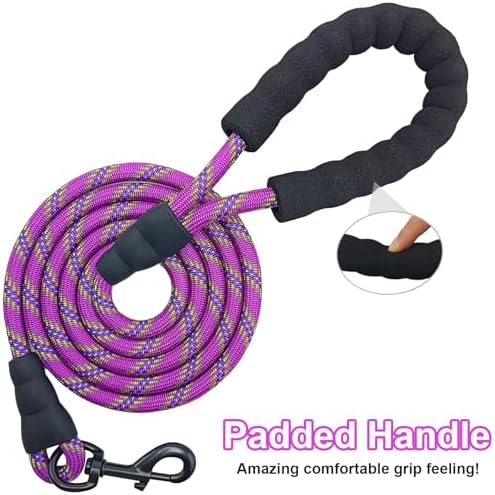 MayPaw 8ft Rope Dog Leash for Large Medium Dogs Soft Handle Dog Lead