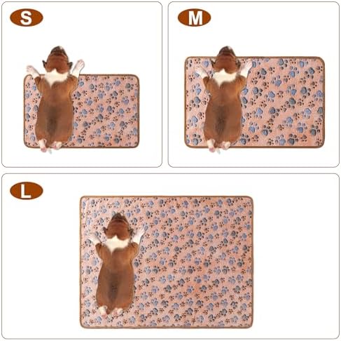 1 Pack 3 Blankets for Dog Puppy Cat (Medium 30x20'', White, Pink, Blue)