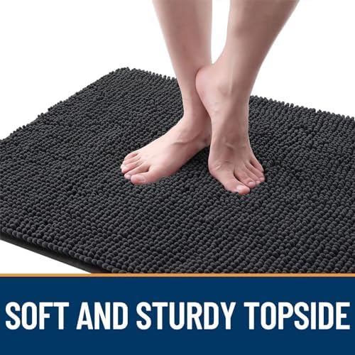 OLANLY Dog Door Mat for Muddy Paws 36x24, Super Absorbent Chenille Mud Mat
