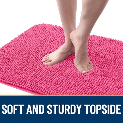 OLANLY Dog Door Mat for Muddy Paws 24x16, Super Absorbent Chenille Mud Mat