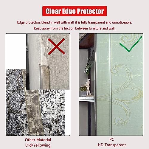 Self-Adhesive Clear Wall Corner Protector - 8Pack, 31.5 x 1.18 in