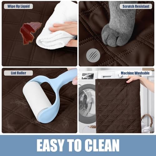 Smiry Waterproof Reversible Pet Couch Covers for Dogs