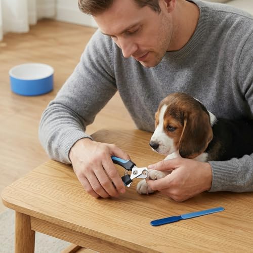 Dog Nail Clippers for Large Dogs, Pet Nail Clipper Kit for Small & Large Dogs & Cats，Dog Nail Clippers for Dogs and Cats - Safe and Easy to Use，Professional Dog & Cat Nail Trimmers (Blue)