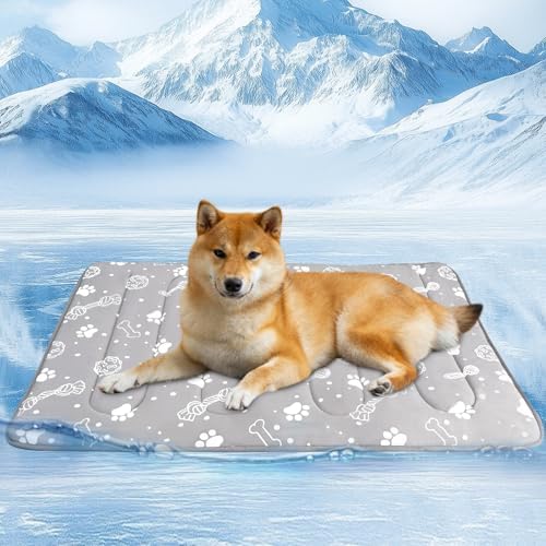 Cooling Pet Mat 28“x39”,Heat-Absorbing Color-Changing & Foldable Bed