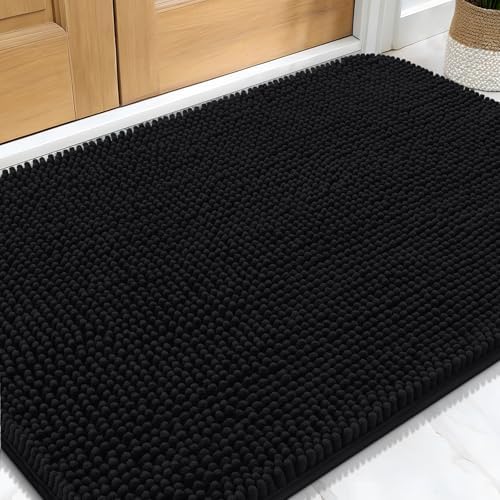 OLANLY Dog Door Mat for Muddy Paws 30x20, Super Absorbent Chenille Mud Mat