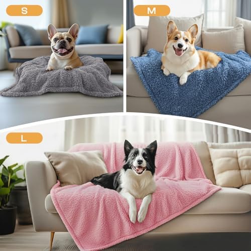 Luciphia 3 Pack Soft Sherpa Fleece Blankets for Dogs Cats Puppies,41"x31"