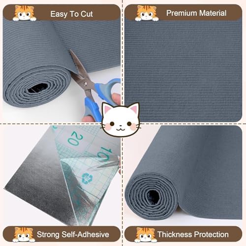 78.7"x15.8" Cat Scratching Mat Self Adhesive Furniture Protector Trim Fit