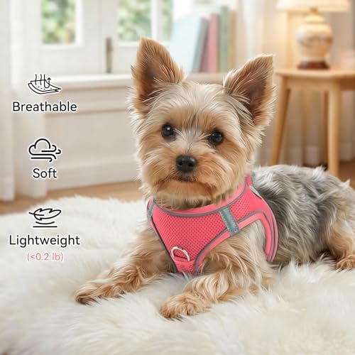 Joytale Step-in Dog Harness, Soft Breathable Mesh, Pink XS