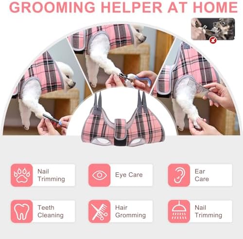 BEAUTYZOO Large Dog Grooming Hammock Harness, Nail Trim Restraint Sling, L