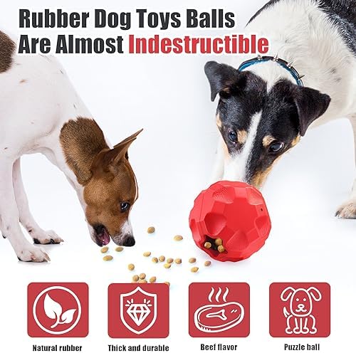 Rubber Treat Dispensing Dog Toys for Aggressive Chewers Large Breed