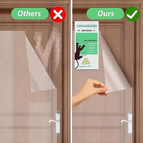 Anti Cat Scratch Furniture Protector, 118" x 12", Single Side Couch FurnitureProtector for Cats, 30 Twist Pins +1 Scraper