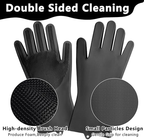 Pet Grooming Gloves—Dog Washing Gloves with High-Density Teeth
