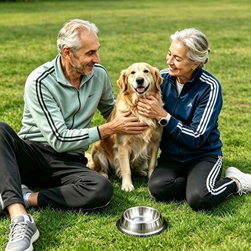 Stainless Steel Dog Bowls, Non-Slip Pet Food Water Bowls 2 Pack, Dishwasher Safe for for Cats Puppies Small Medium Large Dogs (Stainless Steel, 1½ Cup / 14 oz)