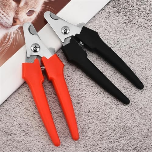 Nail Trimmer for Dogs, Professional Durable Fashionable Stainless Steel Pet Nail Tools with Ergonomic Handle and Lock,Precise Sharp Comfortable Nail Clippers for Small & Large Dog Cats Animal (Black)