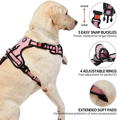 NESTROAD Dog Harness for Small Sized Dog,No Pull Dog Vest Harness Set