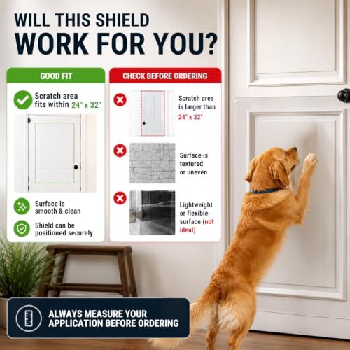 CLAWGUARD Universal Scratch Shield, Dog and Cat Door Wall Guard, 32x24 in