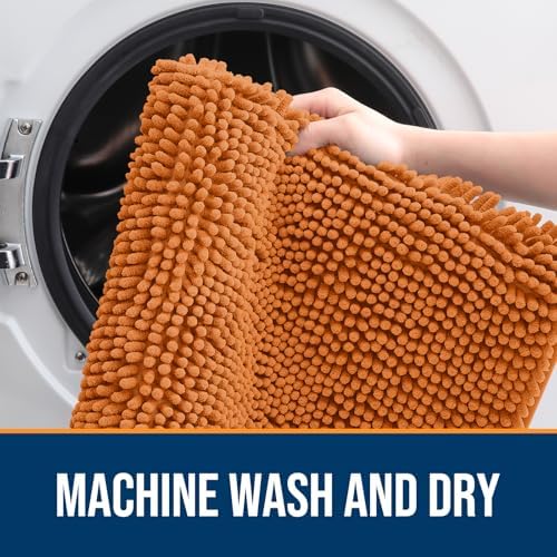 OLANLY Dog Door Mat for Muddy Paws 59x20, Super Absorbent Chenille Mud Mat