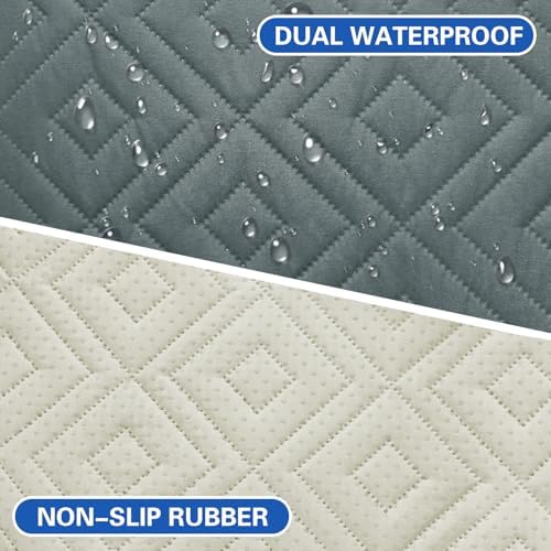 2026 Waterproof Sofa Dog Blanket (30"x70") Comfy Couch Sofa Mat for Pets with Anti-Slip Back, Universal Incontinence Lightweight Liner Pad for Furniture Car Picnic etc Durable Washable, Dark Grey