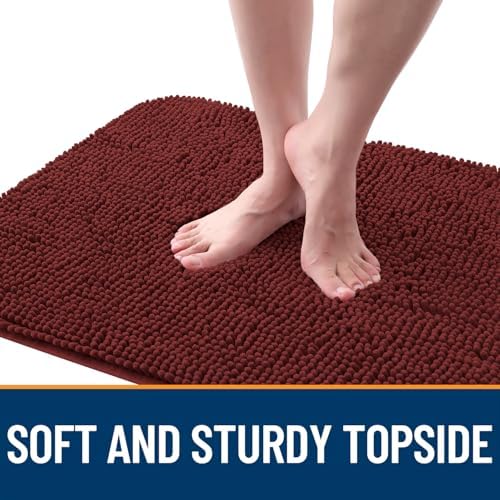 OLANLY Dog Door Mat for Muddy Paws 36x24, Super Absorbent Chenille Mud Mat
