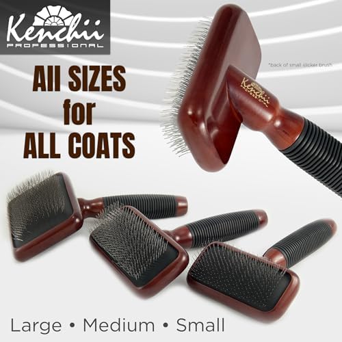 Kenchii Large Slicker Brush for Dogs, Detangling and Loose Fur