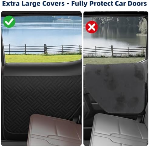 Car Door Protector for Dogs - Heavy Duty Thick Oxford Covers for Car Back Door Protect for Pet Scratching(M)