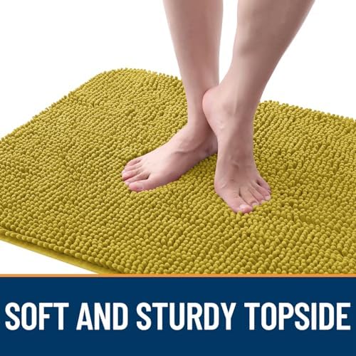 OLANLY Dog Door Mat for Muddy Paws 24x16, Super Absorbent Chenille Mud Mat