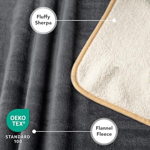 PetAmi Waterproof Dog Blanket Puppy Cat Large Couch Cover, 60x80 Grey/Beige