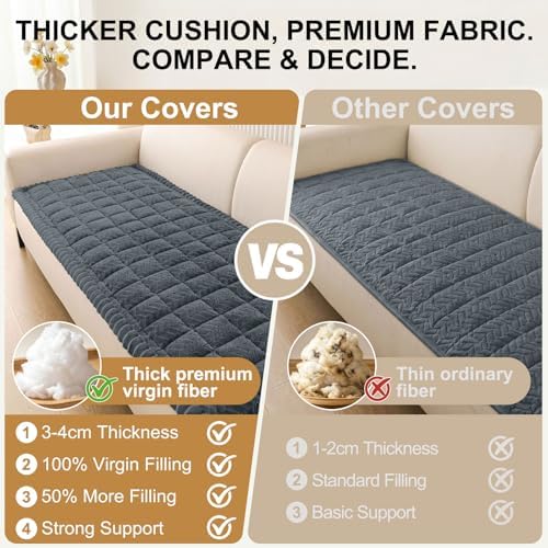 Smiry Couch Cover for Dogs, Non Slip Fuzzy Pet Sofa Covers Washable