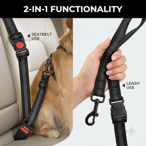 Dog Car Seat Belt Retractable Dog Seatbelt for Car