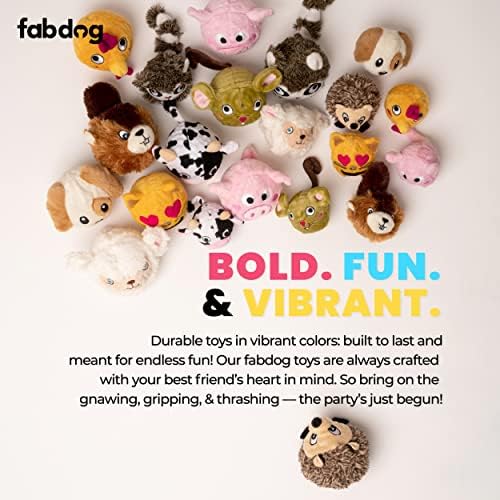 fabdog Faballs Dog Ball Toys - Super Squeaky Durable Dog Toys for All Breeds - Plush Dog Squeak Toy Balls | Animal-Themed Plush Toys | Small Lady Bug