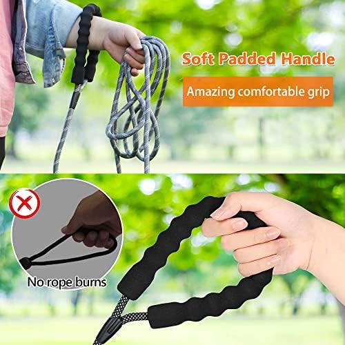 NTR 8FT Heavy Duty Dog Leash, Red Rope Dog Leash with Swivel Lockable Hook and Comfortable Padded Handle, Cat Puppy Leash Lead for Small Medium Large Dogs Training, Playing, Camping,or Backyard