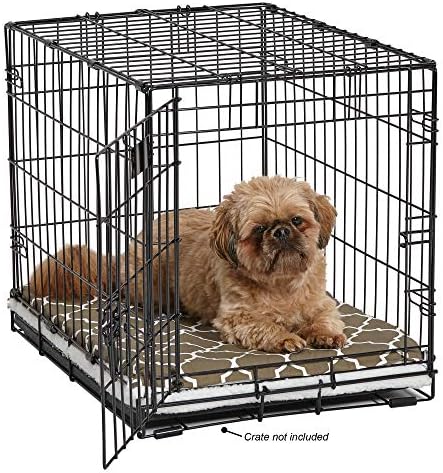 Midwest Homes for Pets 24" Brown Geo/Fleece Reversible Crate Pad - Defender Mat, Model: 027773022084