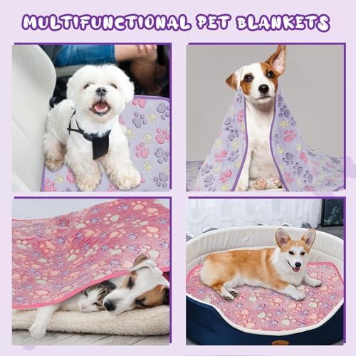 YUEPET 2 Pack Puppy Waterproof Blankets for Small Dogs, Dog Blanket 23"x16"