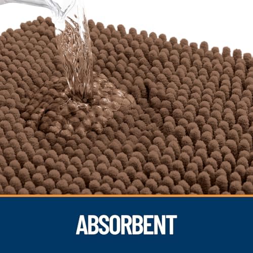 OLANLY Dog Door Mat for Muddy Paws 70x24, Super Absorbent Chenille Mud Mat