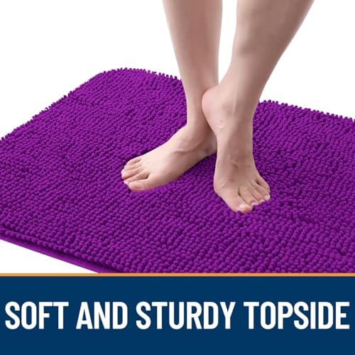 OLANLY Dog Door Mat for Muddy Paws 30x20, Super Absorbent Chenille Mud Mat